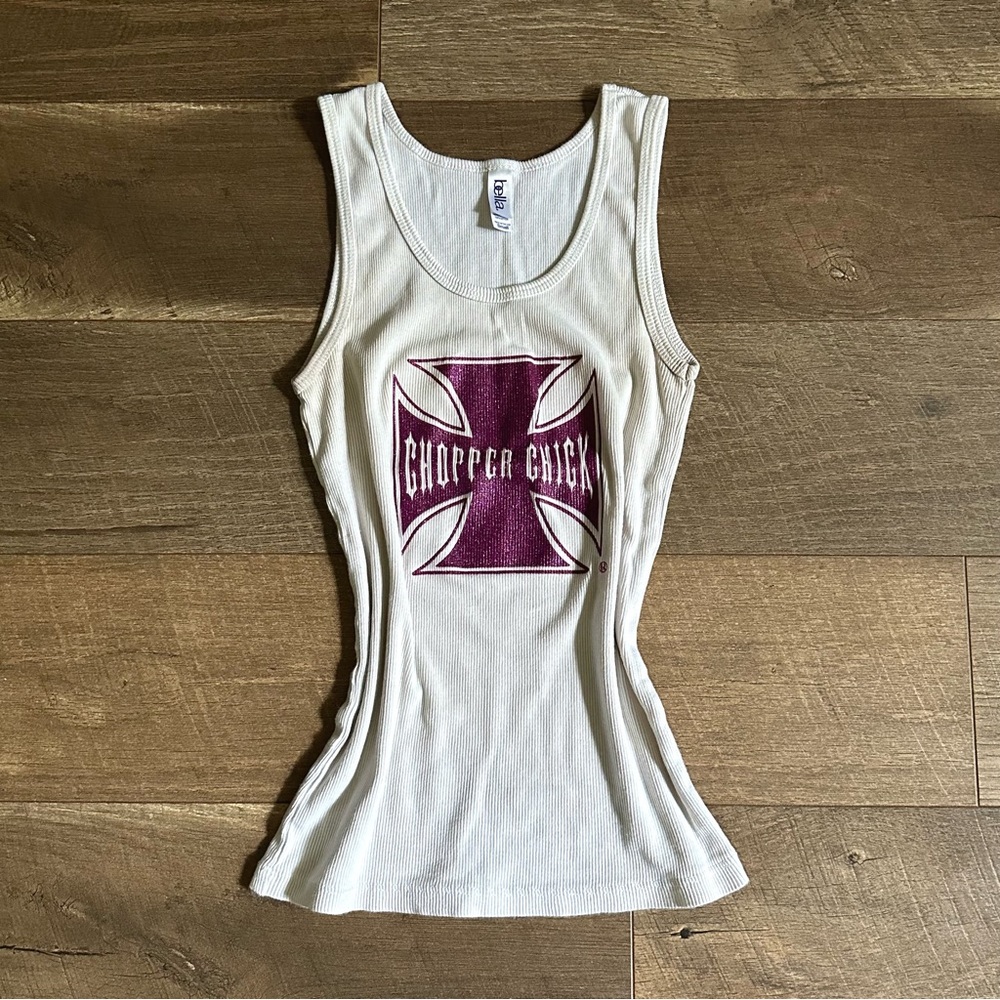 Vintage Biker Chopper Chick Tank